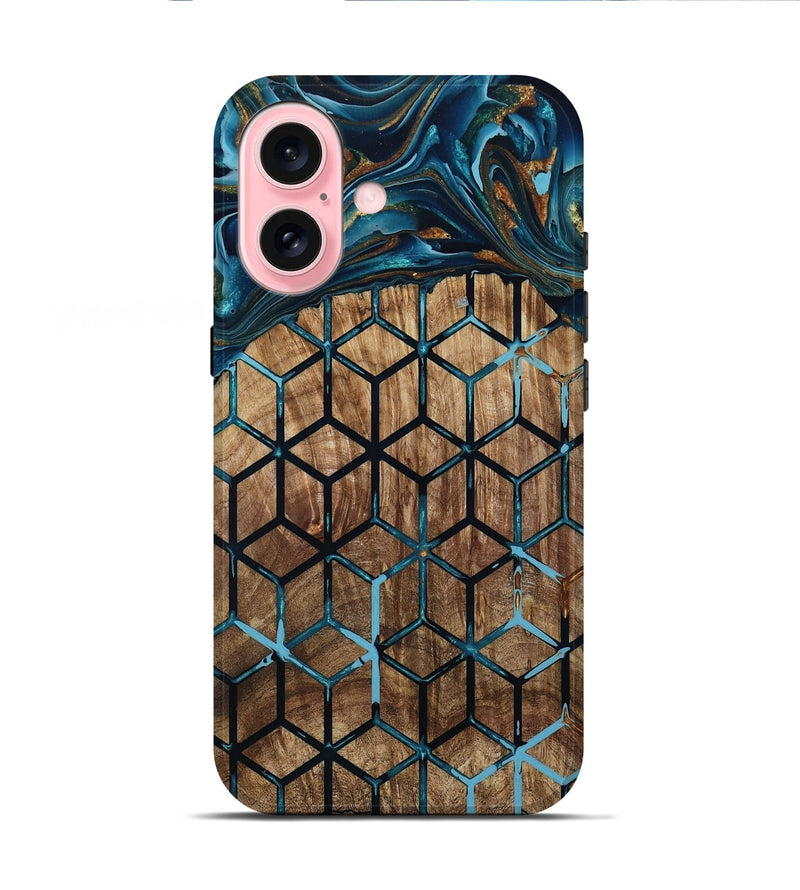 iPhone 16 Wood Live Edge Phone Case - Vickey (Pattern, 801974)