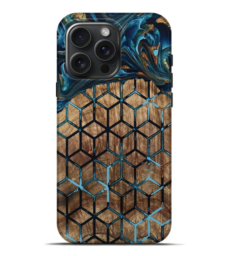 iPhone 16 Pro Max Wood Live Edge Phone Case - Vickey (Pattern, 801974)