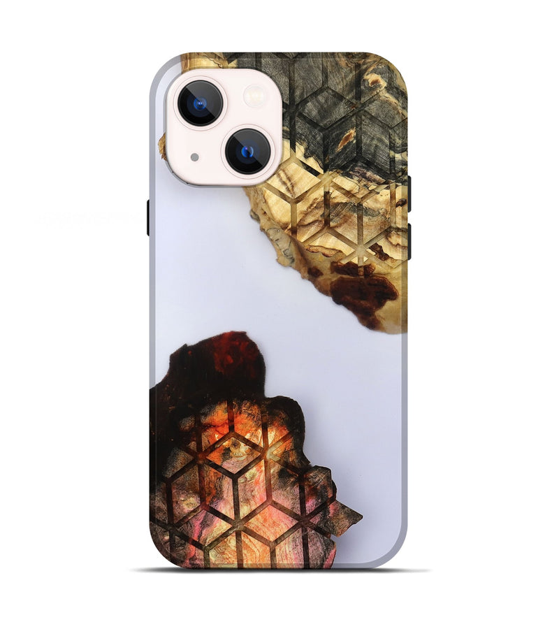 iPhone 13 Wood Live Edge Phone Case - Dolly (Clear, 801975)