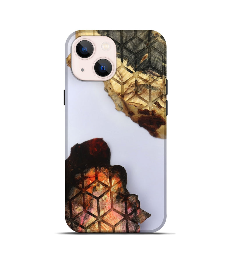 iPhone 13 mini Wood Live Edge Phone Case - Dolly (Clear, 801975)