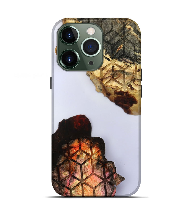 iPhone 13 Pro Wood Live Edge Phone Case - Dolly (Clear, 801975)