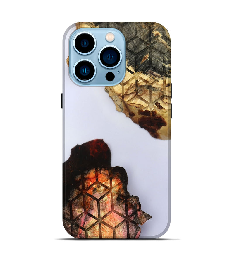 iPhone 14 Pro Wood Live Edge Phone Case - Dolly (Clear, 801975)