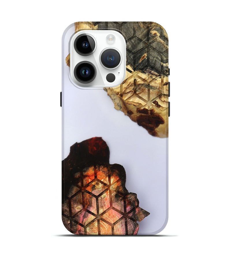 iPhone 15 Pro Wood Live Edge Phone Case - Dolly (Clear, 801975)