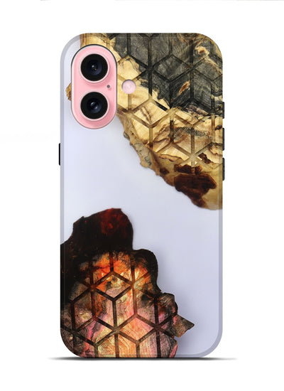 iPhone 16 Wood Live Edge Phone Case - Dolly (Clear, 801975)