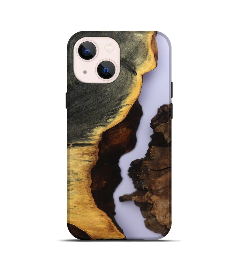 iPhone 13 mini Wood Live Edge Phone Case - Halo (Clear, 801976)