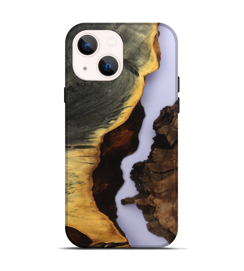 iPhone 14 Wood Live Edge Phone Case - Halo (Clear, 801976)