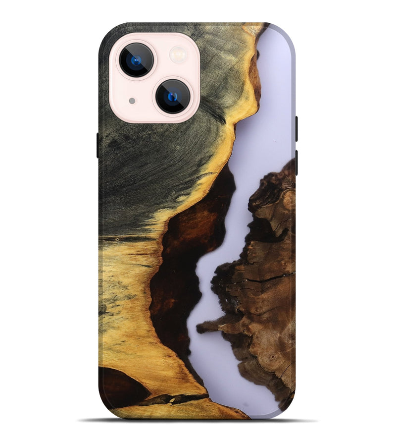 iPhone 14 Plus Wood Live Edge Phone Case - Halo (Clear, 801976)