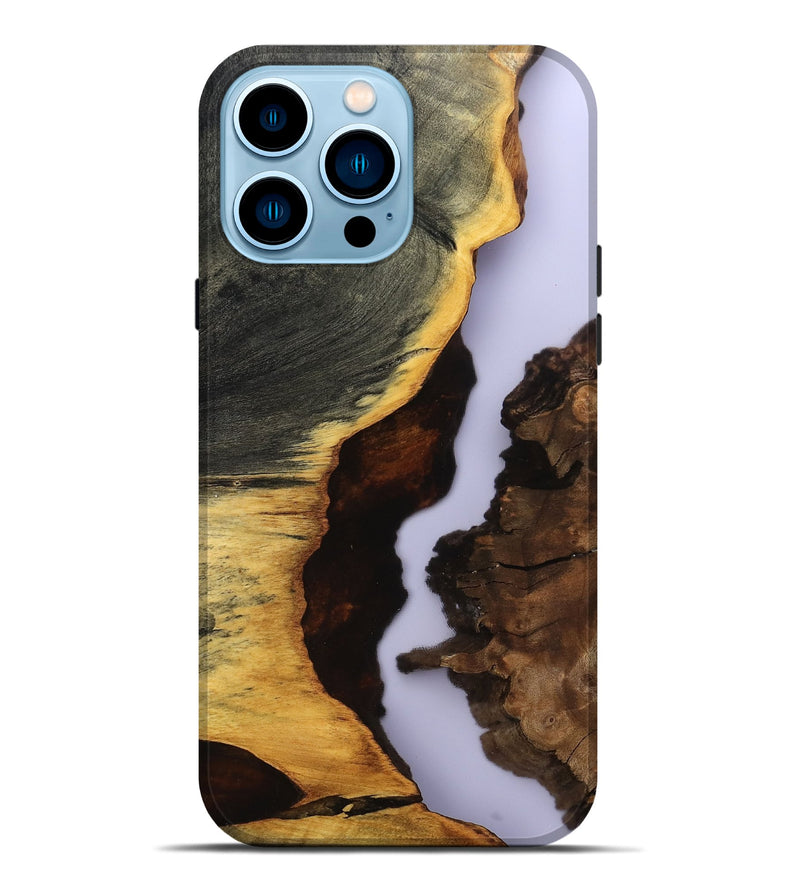 iPhone 14 Pro Max Wood Live Edge Phone Case - Halo (Clear, 801976)