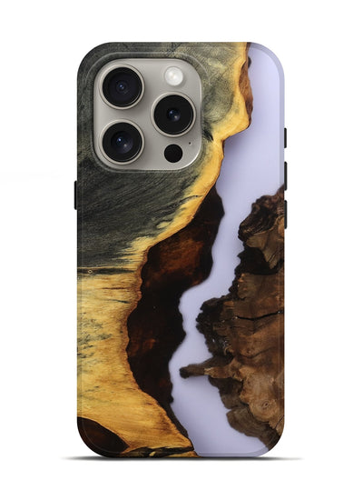 iPhone 16 Pro Wood Live Edge Phone Case - Halo (Clear, 801976)