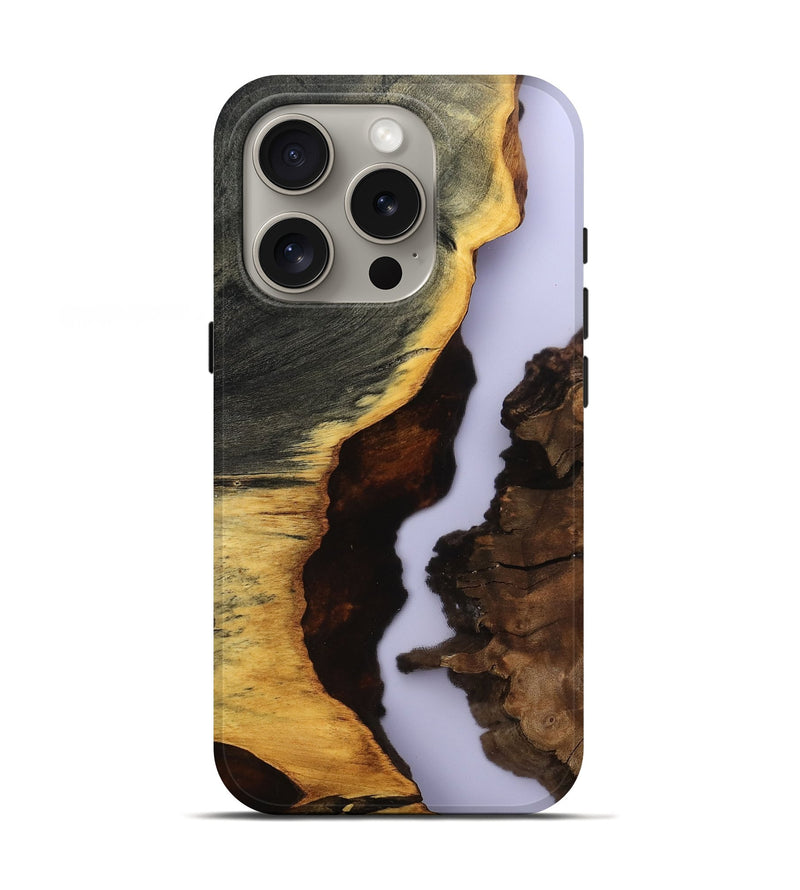 iPhone 16 Pro Wood Live Edge Phone Case - Halo (Clear, 801976)