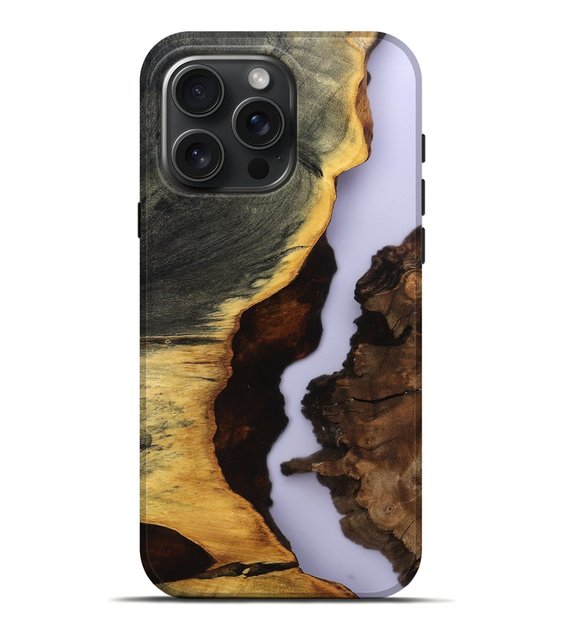 iPhone 16 Pro Max Wood Live Edge Phone Case - Halo (Clear, 801976)