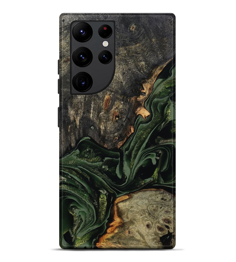 Galaxy S22 Ultra Wood Live Edge Phone Case - Ruthie (Green, 801979)