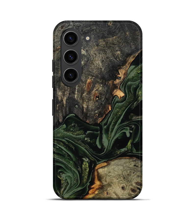 Galaxy S23 Wood Live Edge Phone Case - Ruthie (Green, 801979)