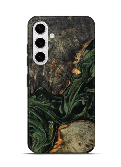 Galaxy S25 Wood Live Edge Phone Case - Ruthie (Green, 801979)