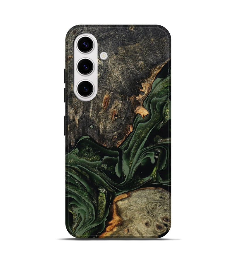 Galaxy S25 Wood Live Edge Phone Case - Ruthie (Green, 801979)