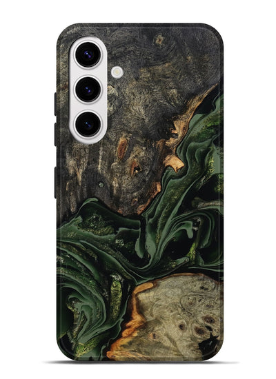 Galaxy S25 Plus Wood Live Edge Phone Case - Ruthie (Green, 801979)
