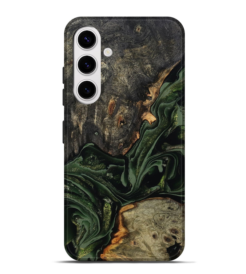 Galaxy S25 Plus Wood Live Edge Phone Case - Ruthie (Green, 801979)