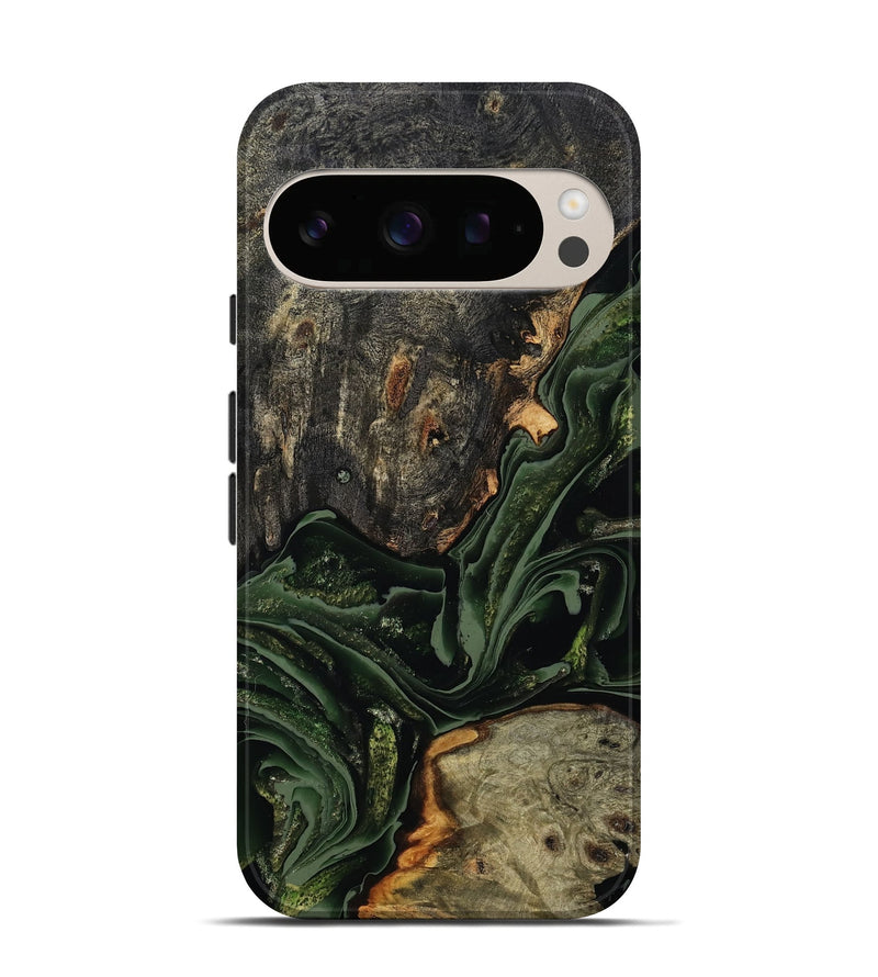Pixel 10 Pro Wood Live Edge Phone Case - Ruthie (Green, 801979)