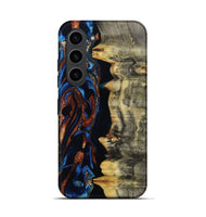 Galaxy S23 Wood Live Edge Phone Case - Enid (Teal & Gold, 801980)