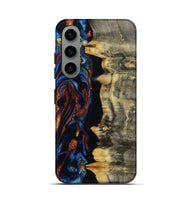 Galaxy S24 Wood Live Edge Phone Case - Enid (Teal & Gold, 801980)