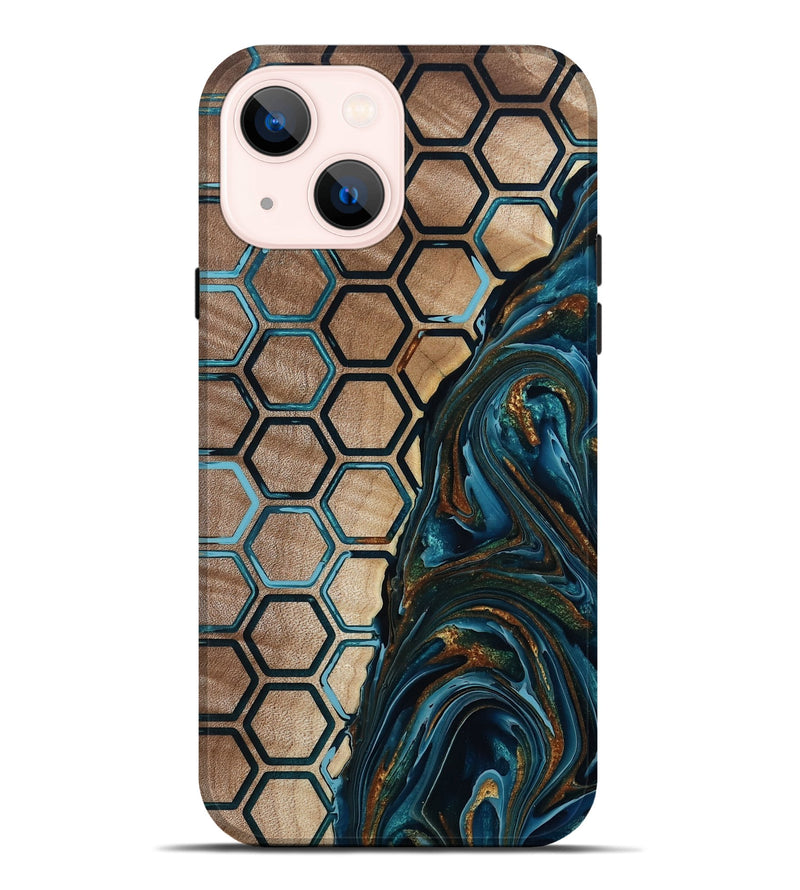 iPhone 14 Plus Wood Live Edge Phone Case - Chaim (Pattern, 801982)