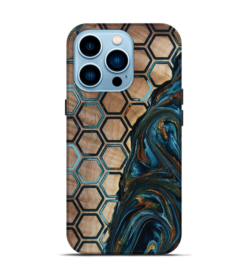 iPhone 14 Pro Wood Live Edge Phone Case - Chaim (Pattern, 801982)