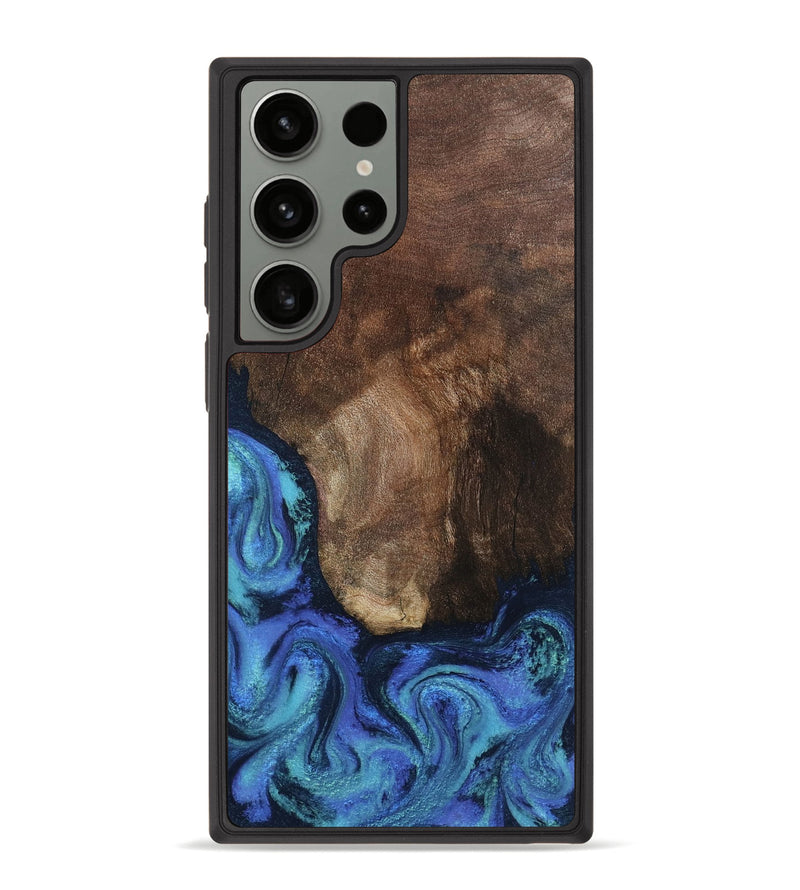 Galaxy S23 Ultra Wood Phone Case - Lisha (Blue, 801990)
