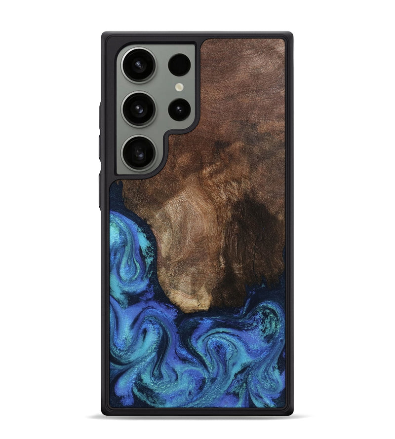 Galaxy S24 Ultra Wood Phone Case - Lisha (Blue, 801990)