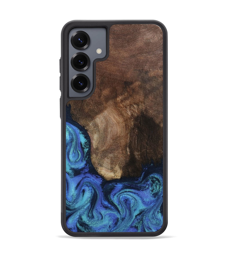 Galaxy S25 Plus Wood Phone Case - Lisha (Blue, 801990)
