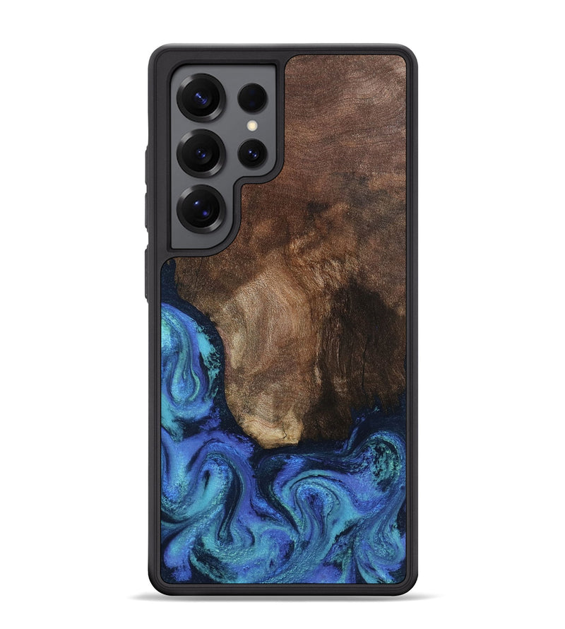 Galaxy S25 Ultra Wood Phone Case - Lisha (Blue, 801990)