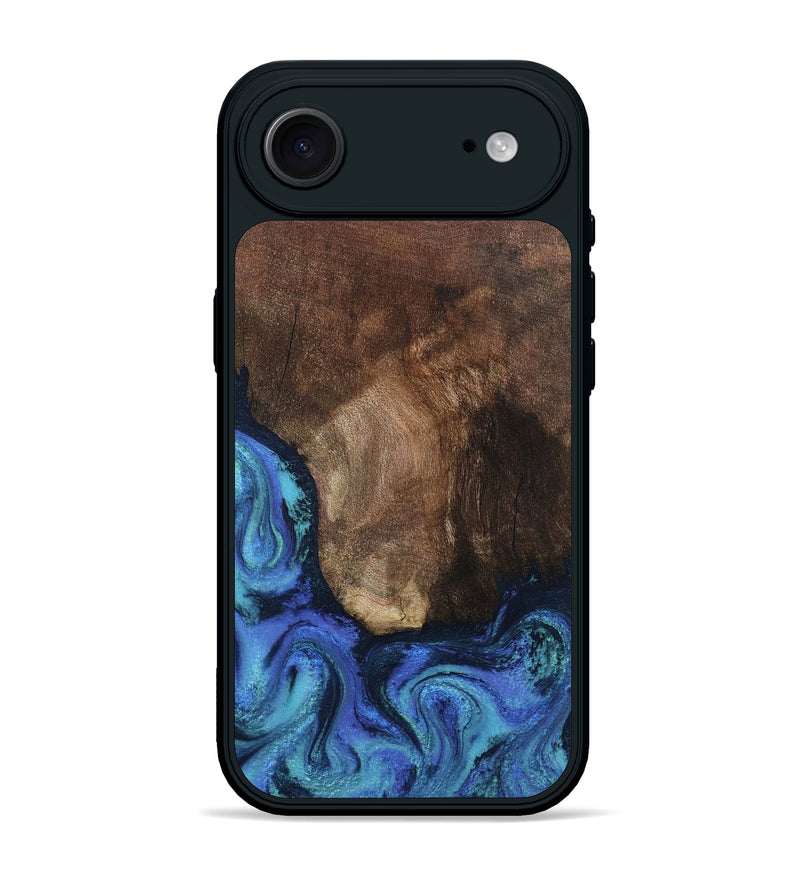 iPhone 17 Air Wood Phone Case - Lisha (Blue, 801990)