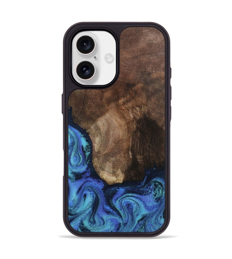 iPhone 17 Wood Phone Case - Lisha (Blue, 801990)