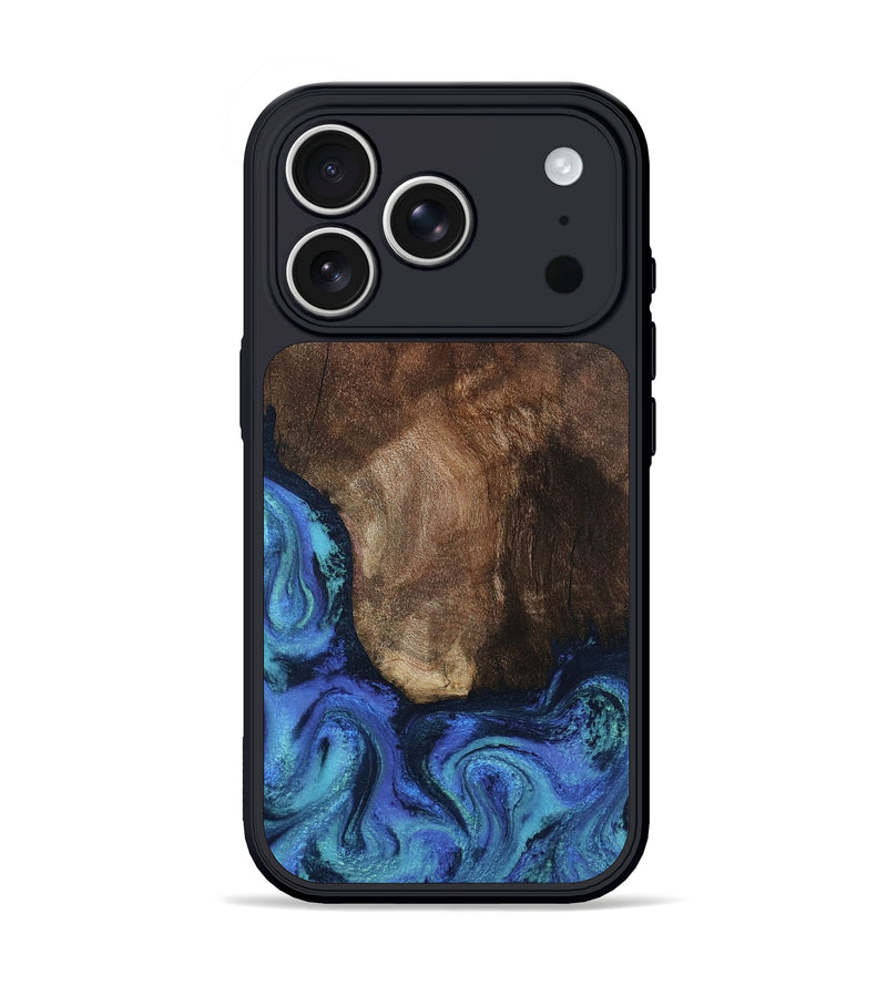 iPhone 17 Pro Wood Phone Case - Lisha (Blue, 801990)