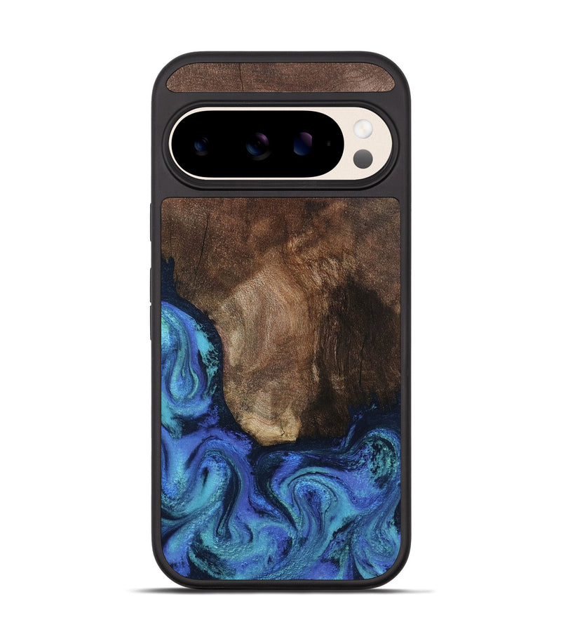 Pixel 10 Wood Phone Case - Lisha (Blue, 801990)