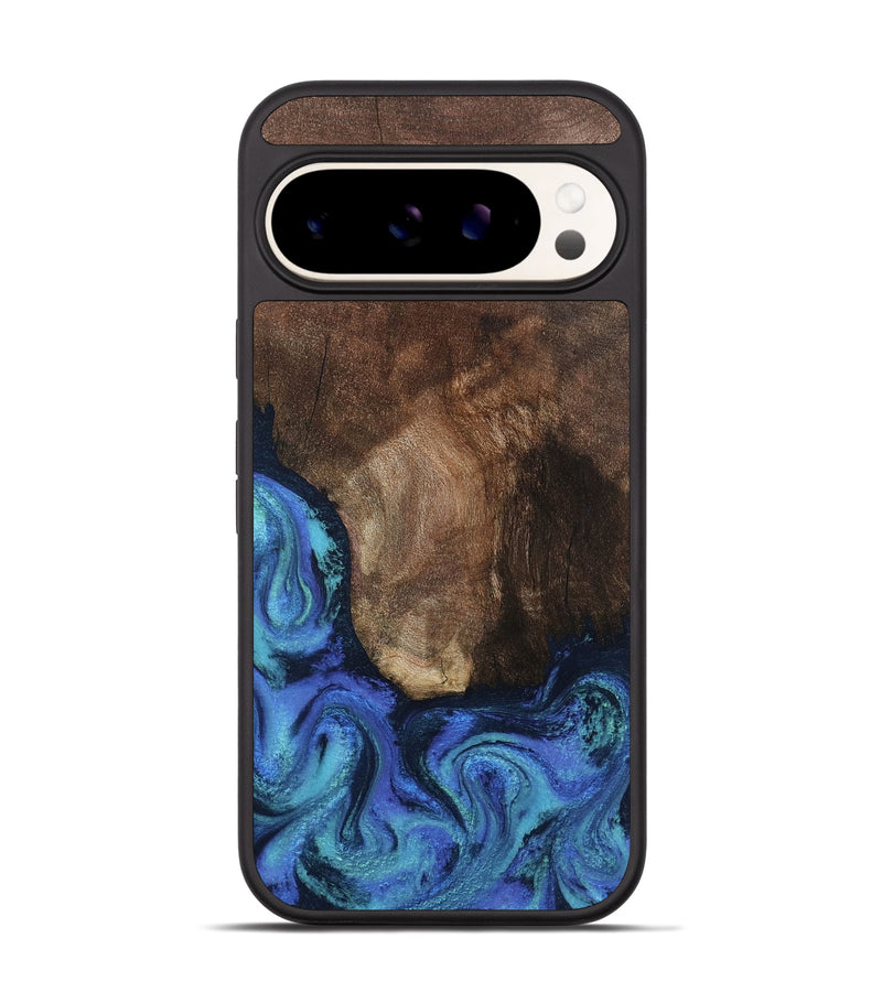 Pixel 9 Pro Wood Phone Case - Lisha (Blue, 801990)