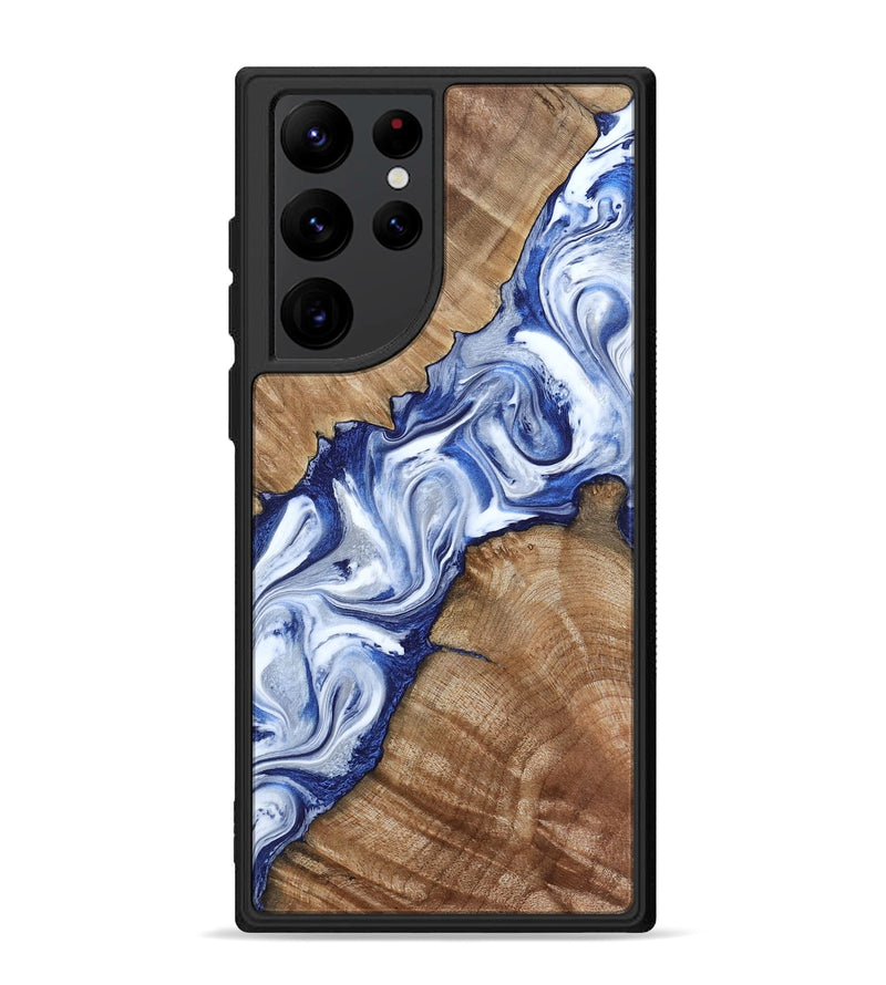 Galaxy S22 Ultra Wood Phone Case - Arrie (Blue, 801991)
