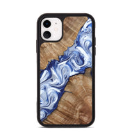 iPhone 11 Wood Phone Case - Arrie (Blue, 801991)