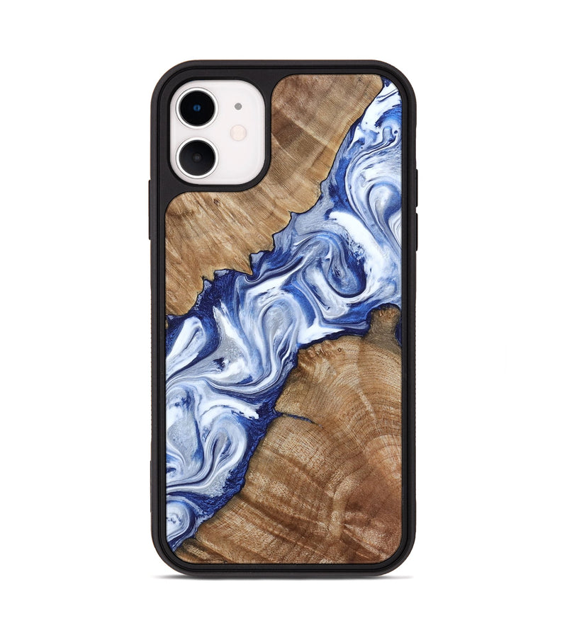 iPhone 11 Wood Phone Case - Arrie (Blue, 801991)