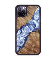 iPhone 11 Pro Max Wood Phone Case - Arrie (Blue, 801991)