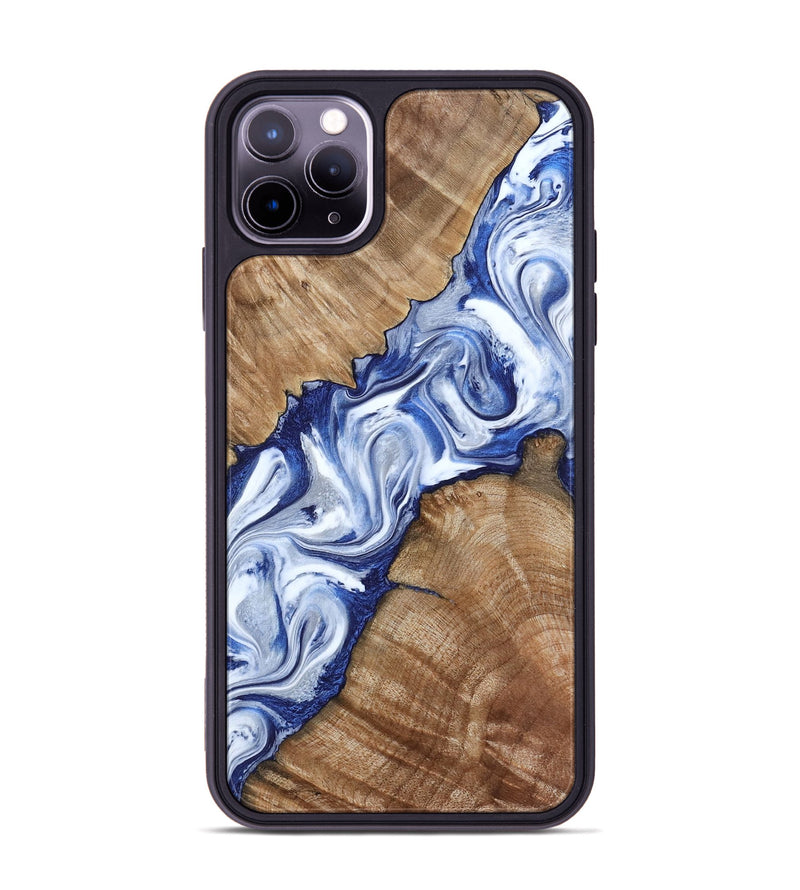 iPhone 11 Pro Max Wood Phone Case - Arrie (Blue, 801991)