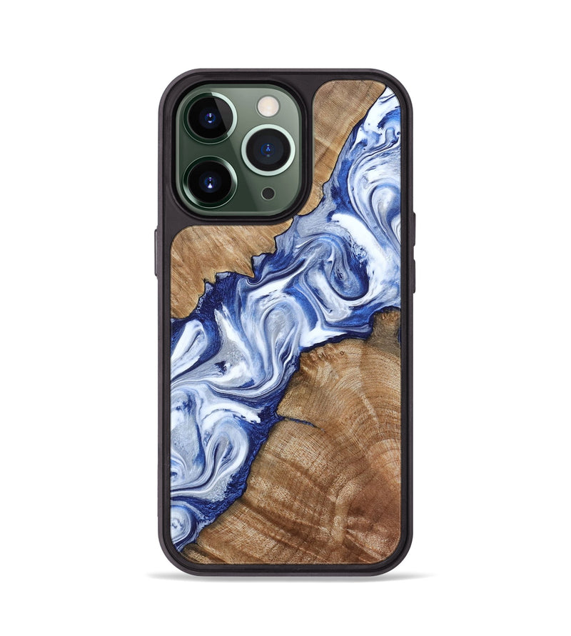 iPhone 13 Pro Wood Phone Case - Arrie (Blue, 801991)