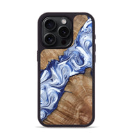 iPhone 15 Pro Wood Phone Case - Arrie (Blue, 801991)