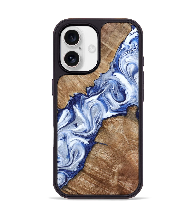 iPhone 17 Wood Phone Case - Arrie (Blue, 801991)