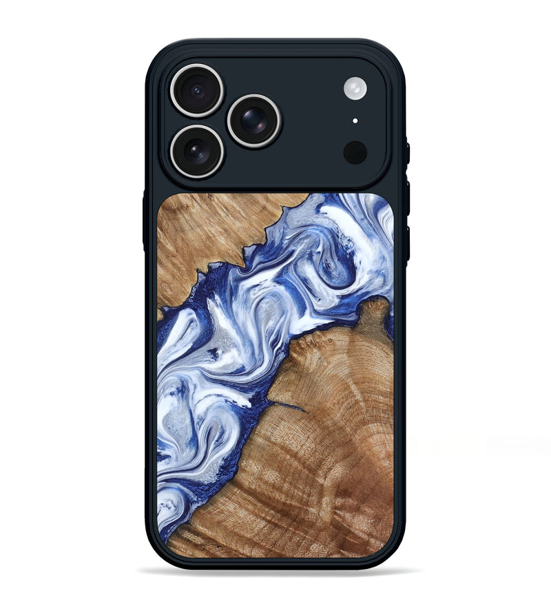 iPhone 17 Pro Max Wood Phone Case - Arrie (Blue, 801991)