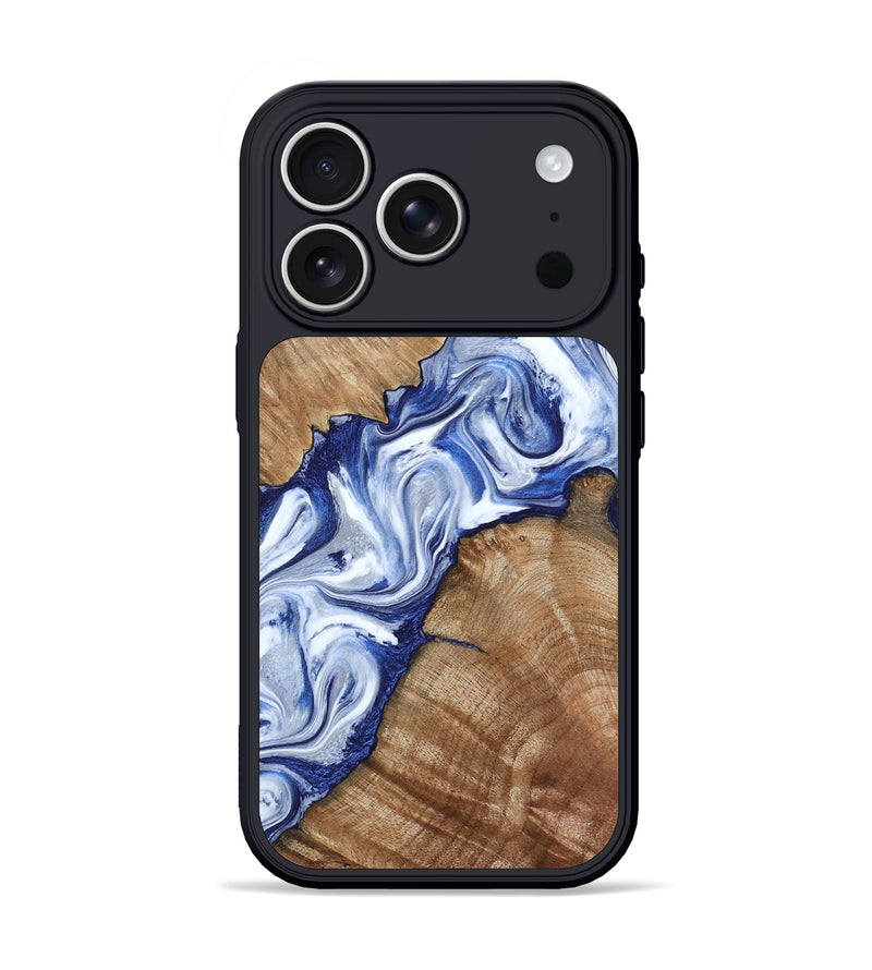 iPhone 17 Pro Wood Phone Case - Arrie (Blue, 801991)