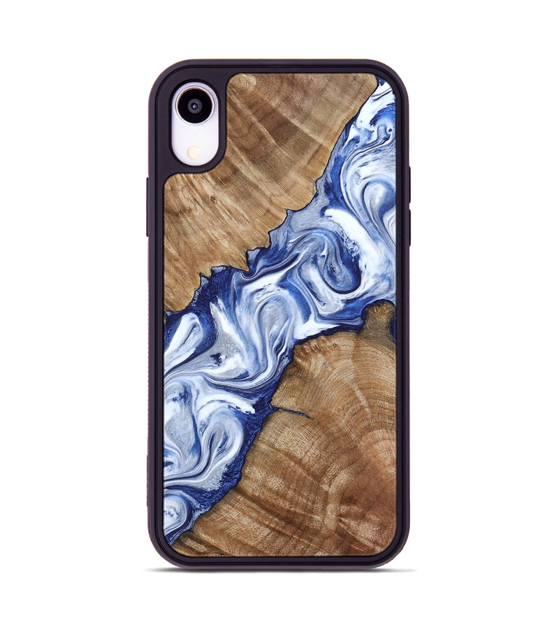 iPhone Xr Wood Phone Case - Arrie (Blue, 801991)