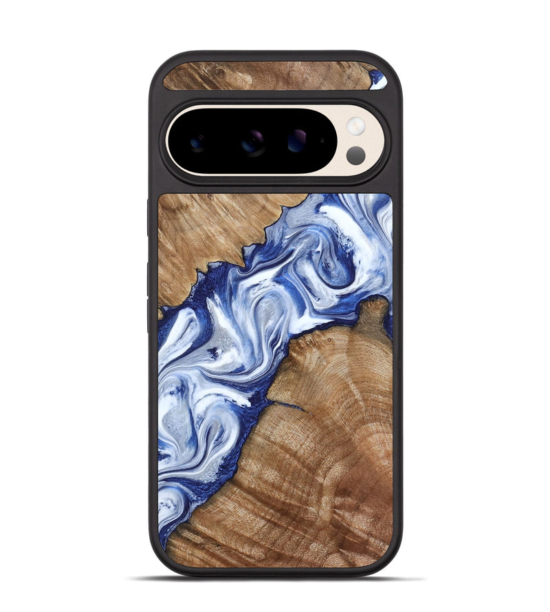 Pixel 10 Wood Phone Case - Arrie (Blue, 801991)