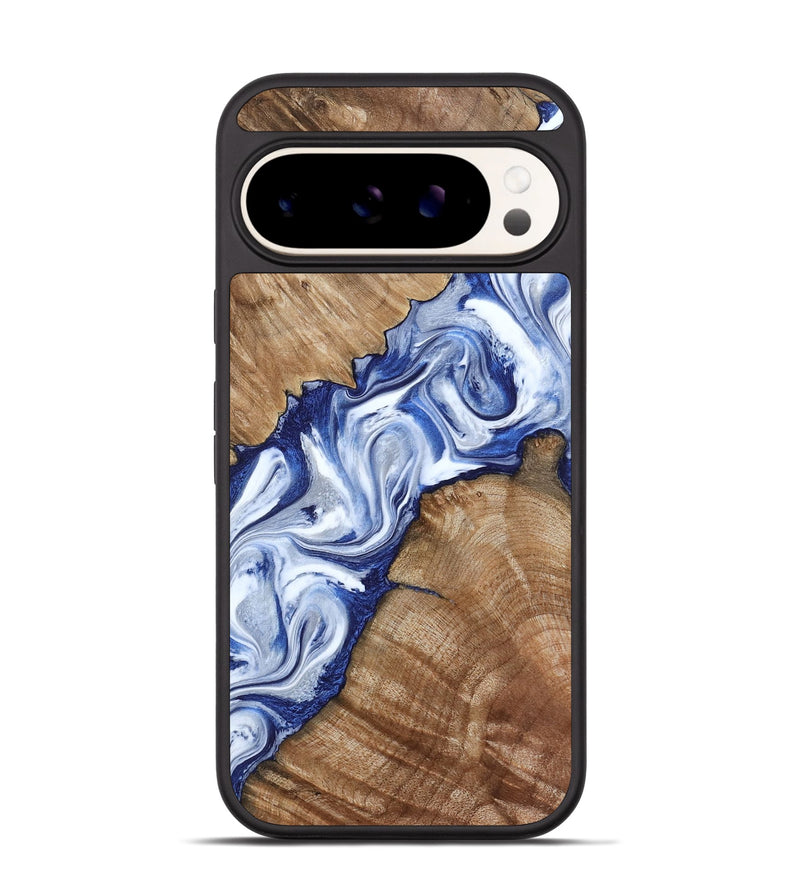Pixel 9 Wood Phone Case - Arrie (Blue, 801991)