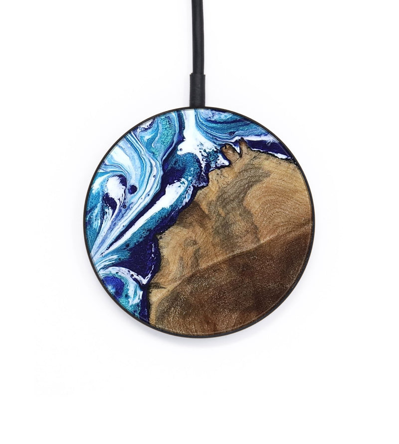 Circle Wood Wireless Charger - Rob (Blue, 801992)