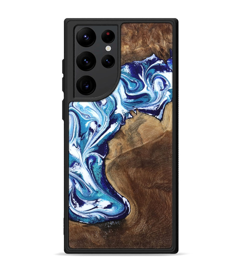 Galaxy S22 Ultra Wood Phone Case - Rob (Blue, 801992)